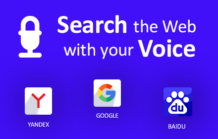 Voice Search chrome extension