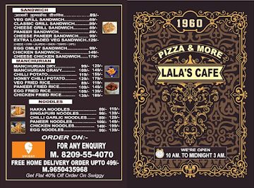 Pizza & More By Lalas Cafe menu 