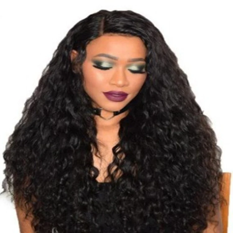 Perruque bordeaux avec moustaches de maïs et petites boucles noires, idéale pour déguisements et événements, pour un look unique et amusant.