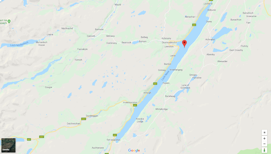 Loch Ness, Google Maps, Potwór z Loch Ness