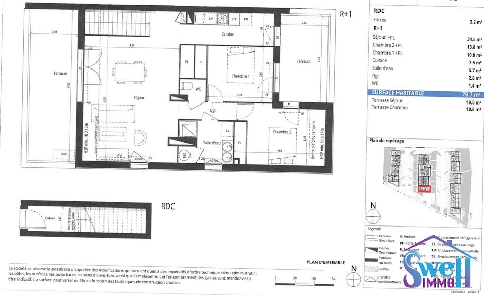 Vente duplex 3 pièces 66 m² à Messanges (40660), 327 000 €