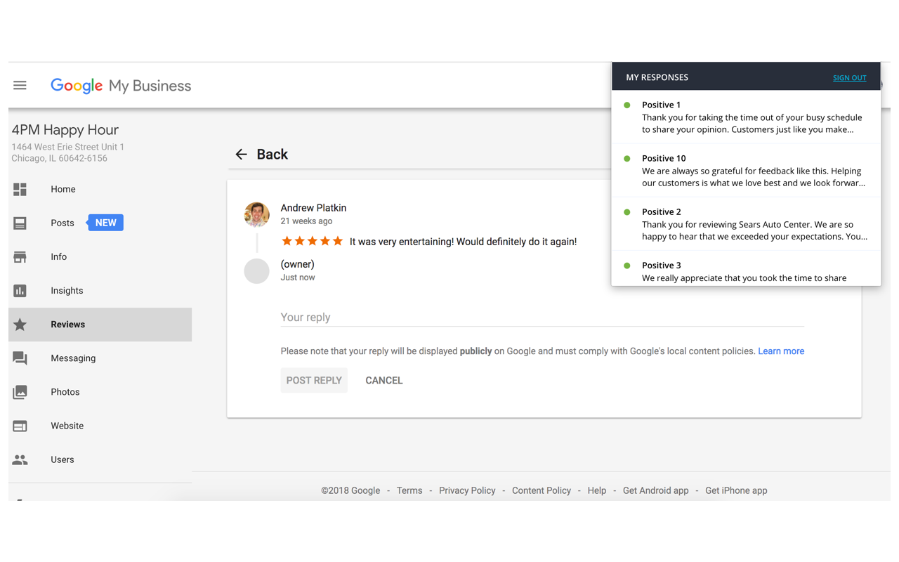 ReviewTrackers Smart Responses Preview image 4