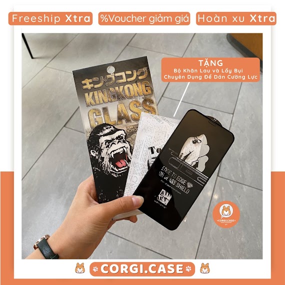 Kính Cường Lực Kingkong Full Màn Cho Iphone 6 6S 7 8 Plus Se X Xs Xs Max 11 12 13 14 Plus Pro Max