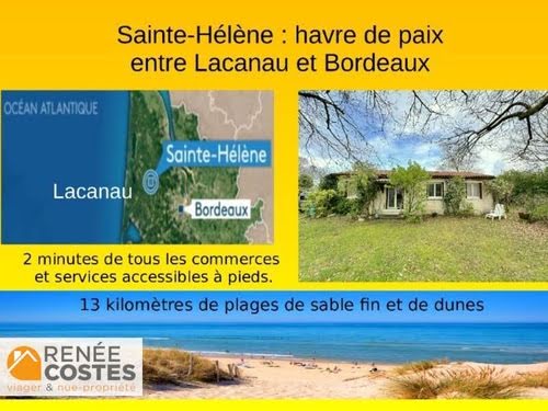 Vente viager 4 pièces 75 m² à Sainte helene (33480), 32 077 €