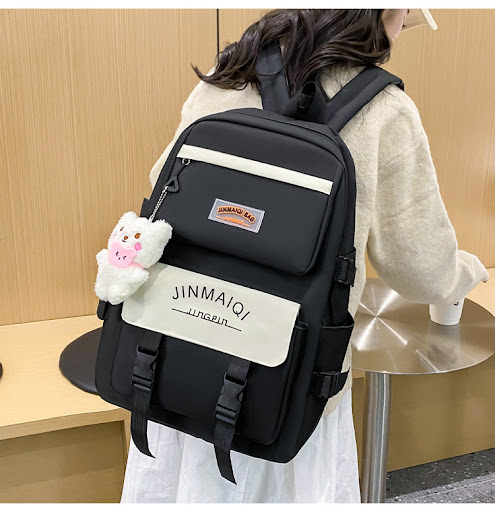 Title 24, Schoolbag Womens Five-piece Backpack Large Cap...