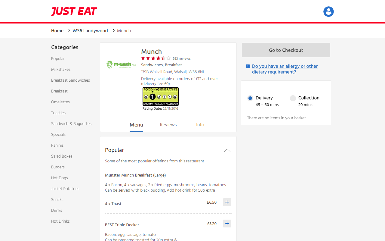 Takeaway Hygiene Ratings UK Preview image 0