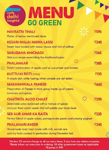 Cafe Delhi Heights menu 