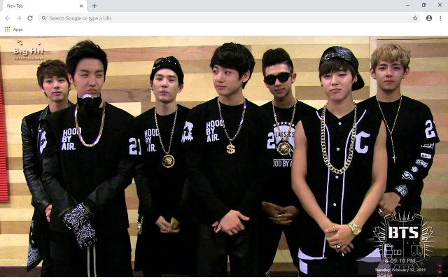 BTS - Bangtan Boys New Tab Theme