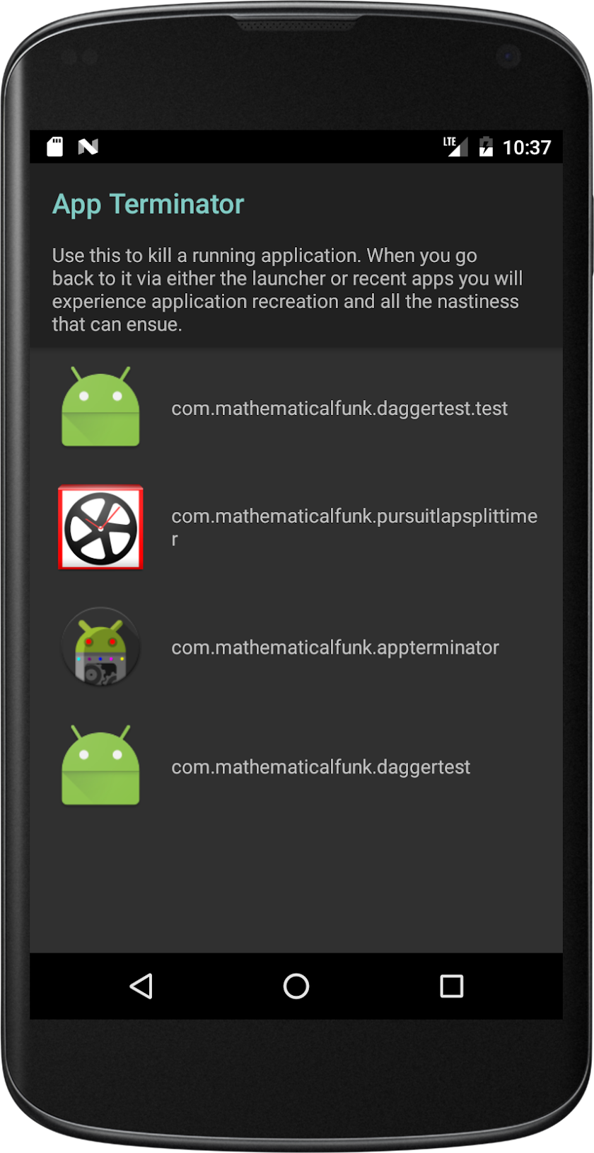 App Terminator Screen 2