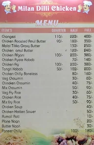 Milan Dilli Chiken menu 1