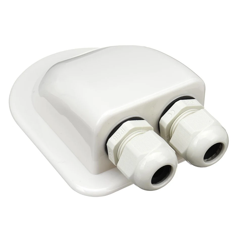 Staffa in plastica fotovoltaica solare ABS a doppio foro per box di giunzione RV tetto impermeabile, ideale per l'installazione su camper