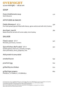 Spice Kitchen - JW Marriott Pune menu 1