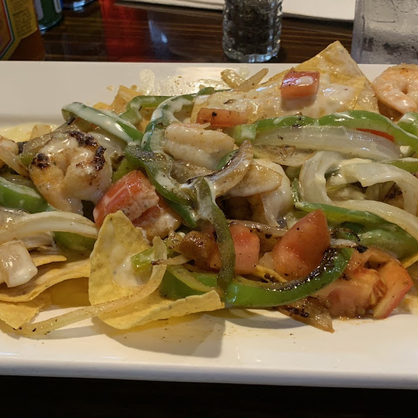 Shrimp Fajita nachos