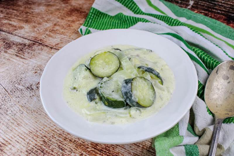 A Bowl Of My Husband's Favorite Zucchini Recipe.