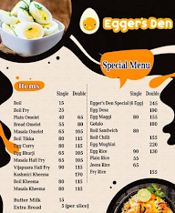 Egger's Den menu 1