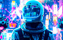 Neon Space Astronaut Wallpapers New Tab small promo image