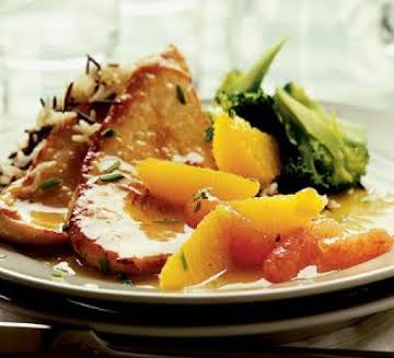 Turkey steaks with citrus & ginger sauce