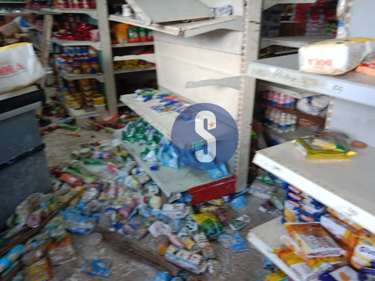 Jamia Supermarket in Kisumu destroyed during Azimio protests on March 30, 2023.