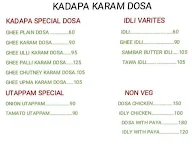 Kadapa Karam Dosa menu 1