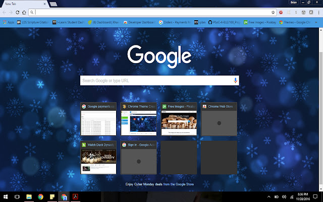 Christmas chrome extension