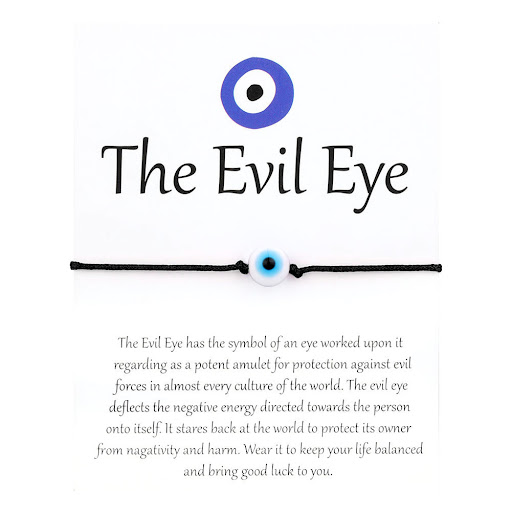 Title 5, Red Rope Bracelet with Evil Eye Knitting, a pro...