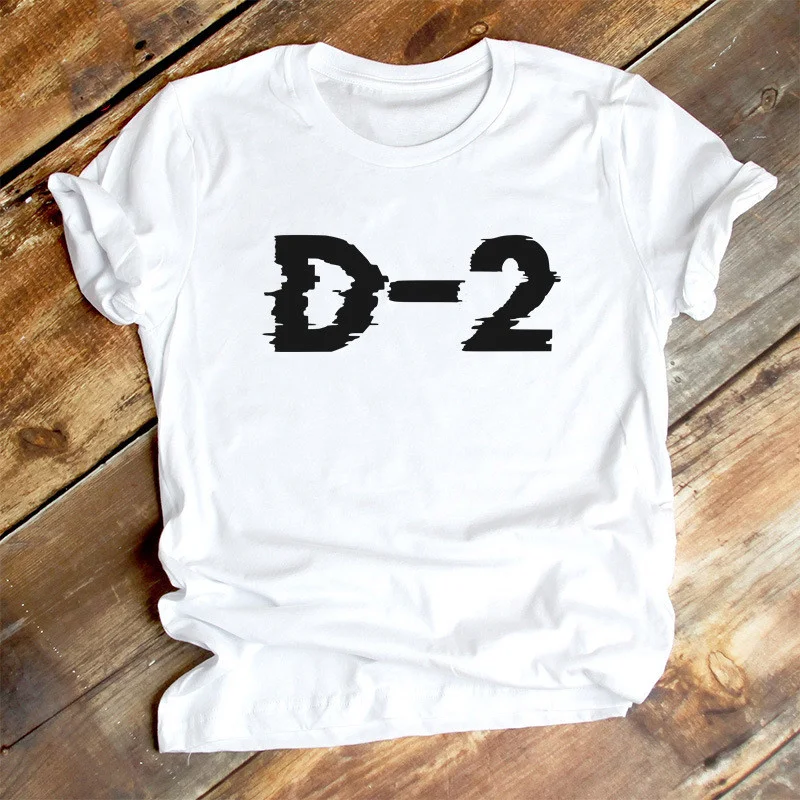 Cross-Border Foreign Trade Agust D Printed T-shirt Women's Summer Short-Sleeved Round Neck Slim Women's Tops All-Match C
