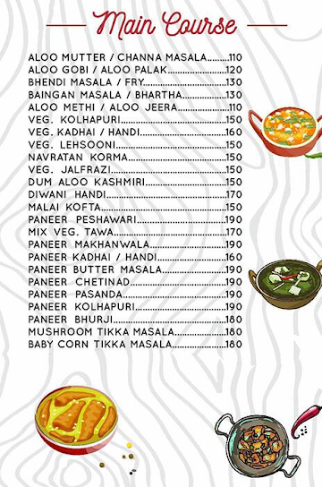 Veg House menu 