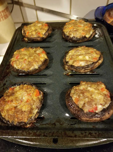 Sausage stuffed Portabella Mushrooms!