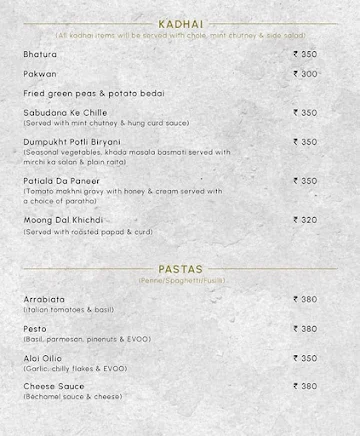 Tabebuia - Cafe & Patisserie menu 