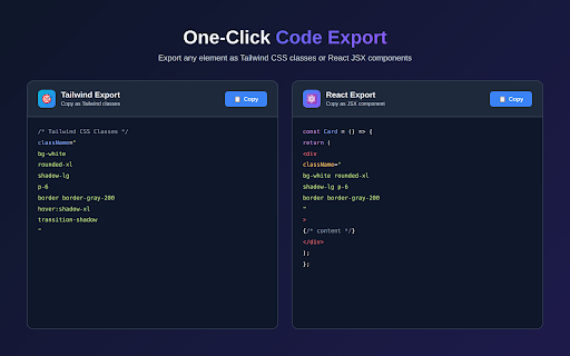 Tailwind CSS Inspector - Visual Design Analyzer & Code Exporter screenshot 3