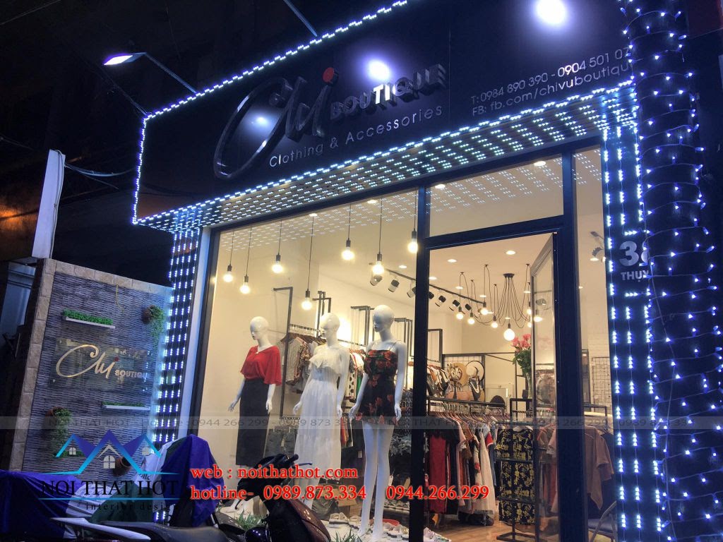 thiết kế thi công shop thời trang nổi bật