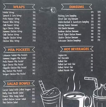 Bakers Oven menu 