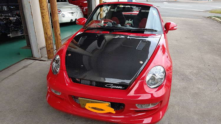 コペンの馬力静岡店・テイクオフ・ボンネット交換に関するカスタム事例の投稿画像1枚目