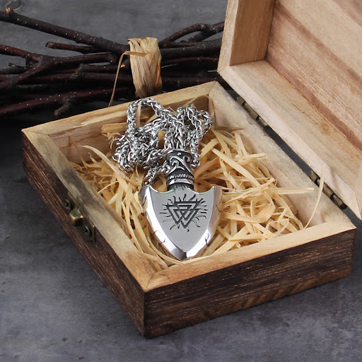 Title 4, Triangle Rune Stainless Steel Pendant, European...