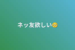 ネッ友欲しい🥺