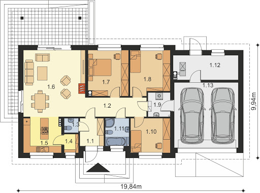 Tamara Modern WZ G2 - Rzut parteru