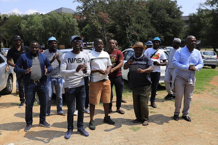 E-hailing drivers during a previous, nationwide 'apps off' strike.