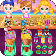 Ice cream shop on the beach  Icon