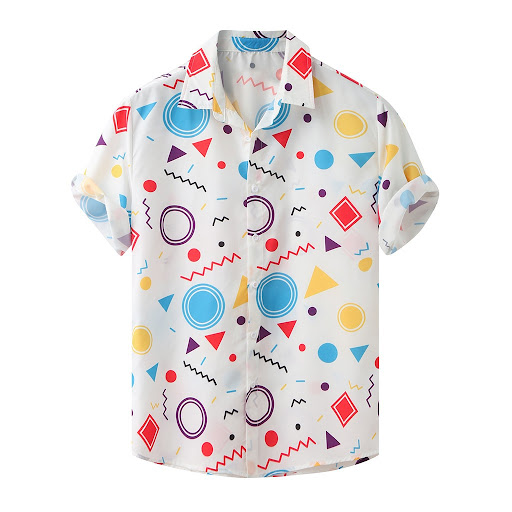 Title 9, Holiday short-sleeved shirt with printed cedar