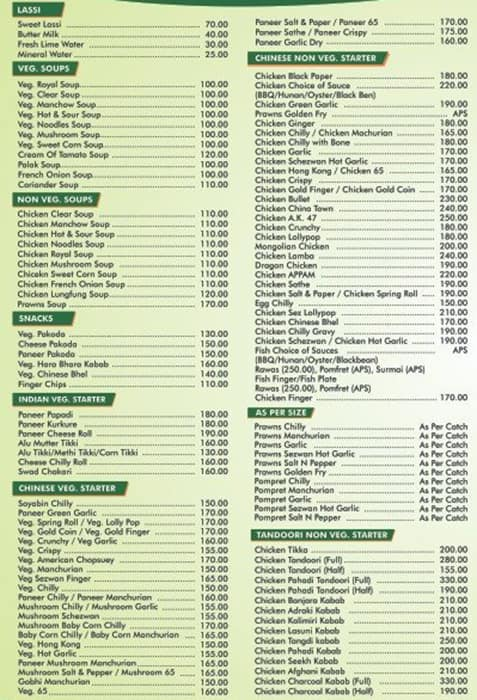 Harish's Kitchen menu 