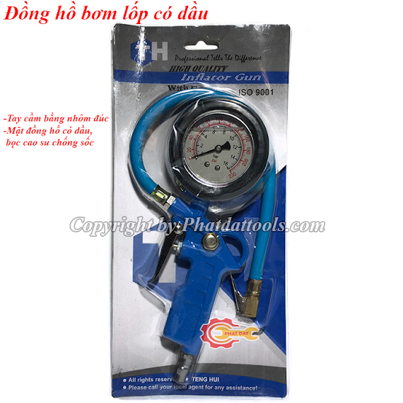 Đồng Hồ Bơm Lốp Có Dầu - Tay Bơm Lốp Đồng Hồ Dầu Cao Cấp