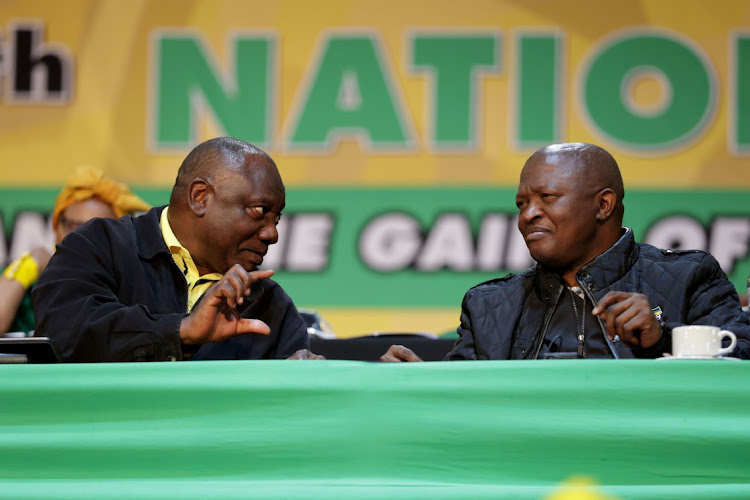 President Cyril Ramaphosa and his deputy David Mabuza. File photo.