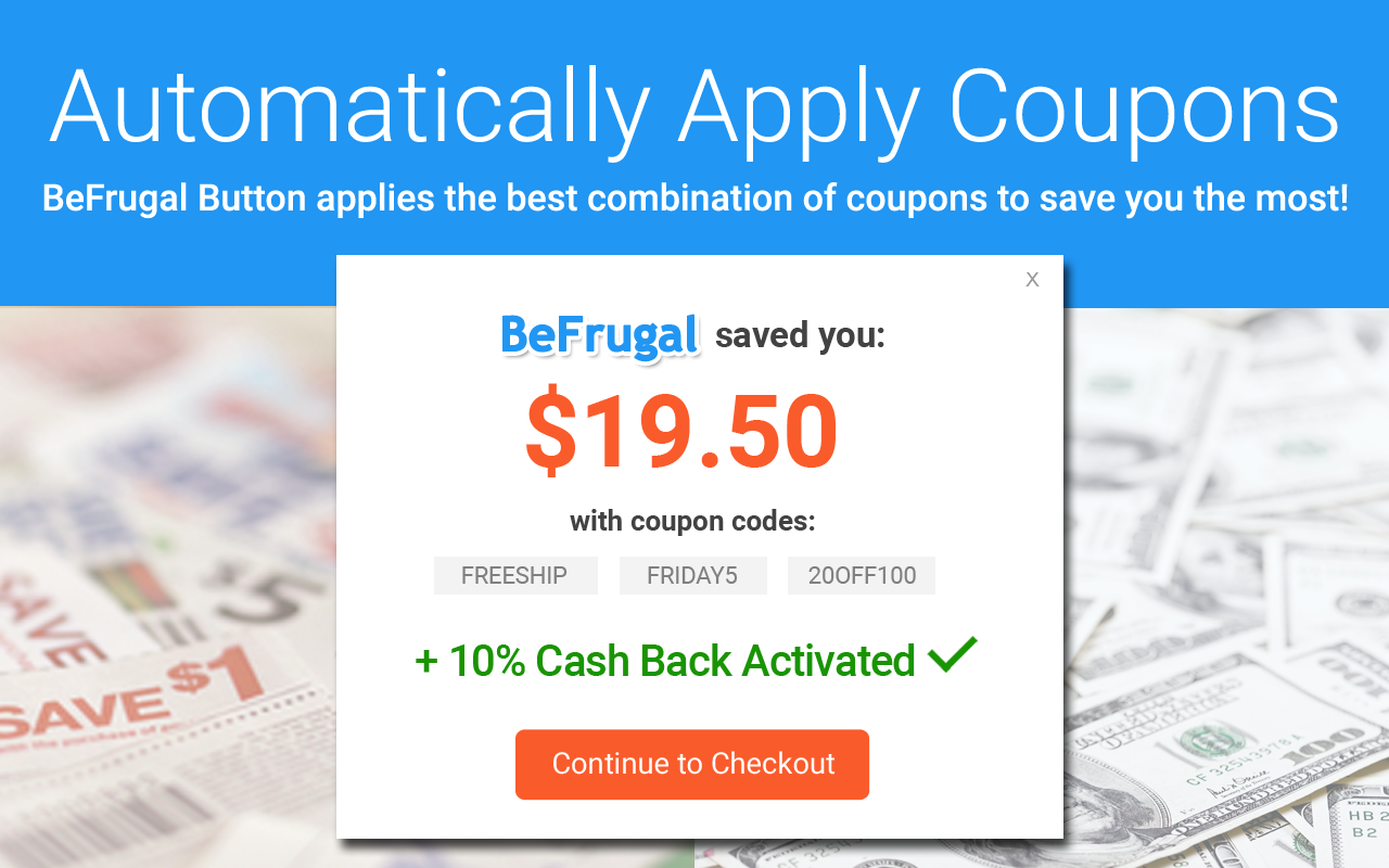 BeFrugal: Automatic Coupons and Cash Back Preview image 4