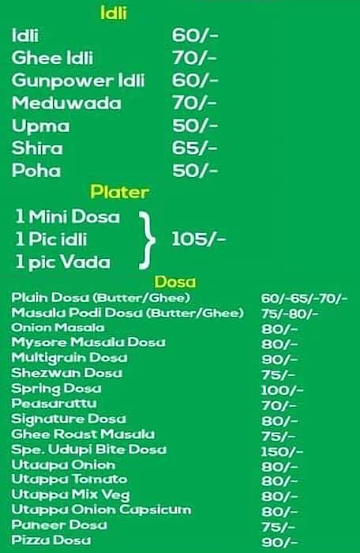 Udupi Bite menu 