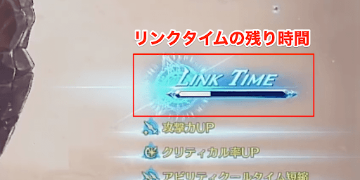 リンクタイムのゲージで確認できる