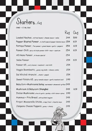 Pop Tate's menu 