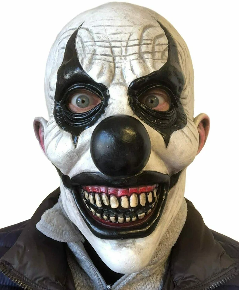 Máscara de látex engraçada e fashion para festas de Halloween. Ideal para um visual divertido e único em eventos e celebrações.
