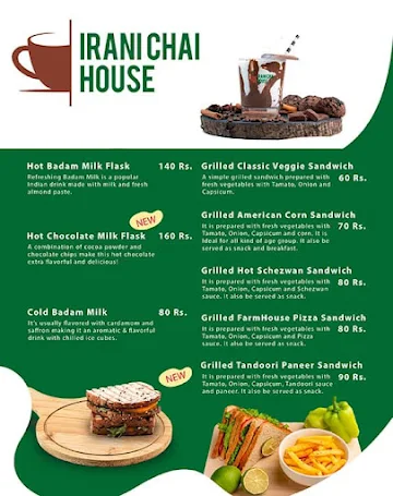 Irani Chai House menu 