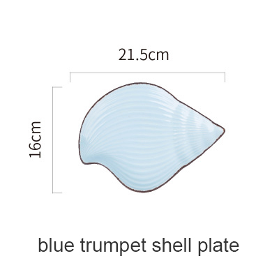 Title 1, Cute household ceramic plate set, ocean wind ca...