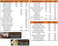 Chef's Tandoor menu 1